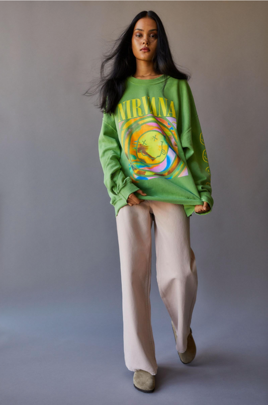 Nirvana Smile Overdyed Sweatshirt