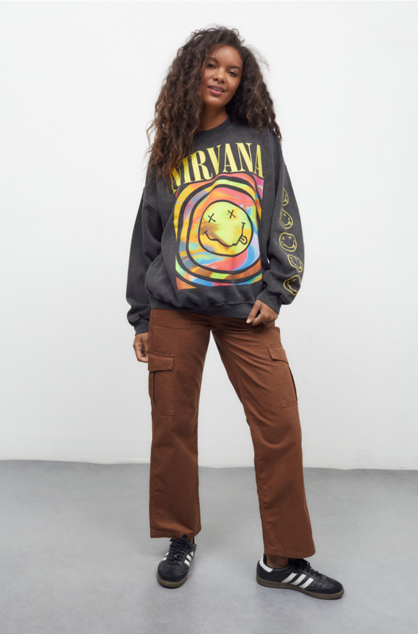 Nirvana Smile Overdyed Sweatshirt