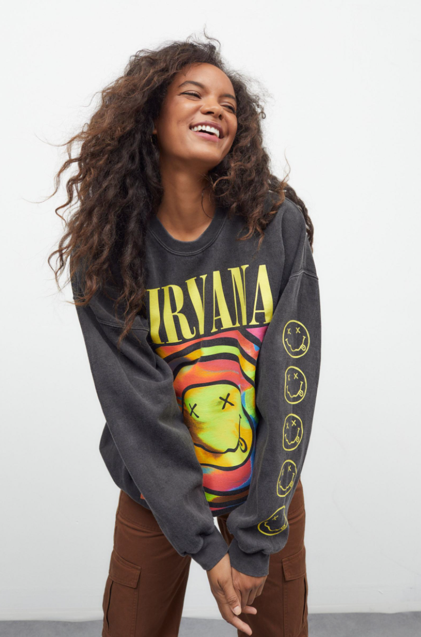 Nirvana Smile Overdyed Sweatshirt